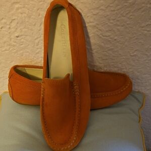 Cole Haan Orange Suede Moccasin Loafers